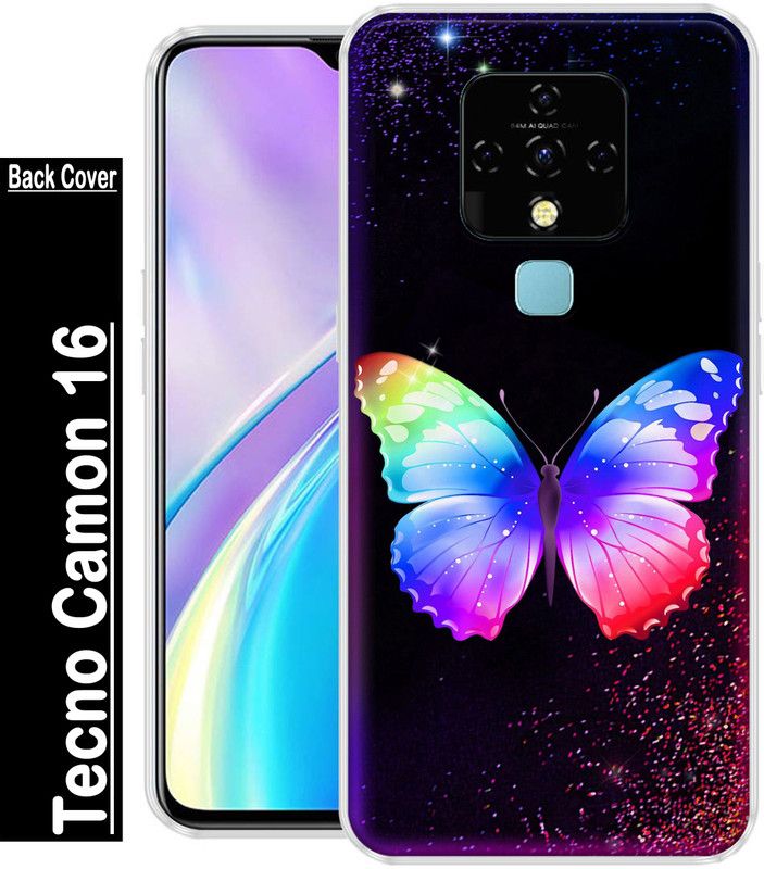 REALKING Back Cover for Tecno Camon 16  (Multicolor, Grip Case, Silicon, Pack of: 1)