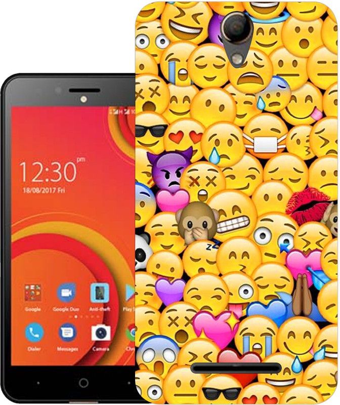 kridha Back Cover for Comio C2 back cover | Smily | Design_121  (Multicolor, Flexible, Silicon, Pack of: 1)