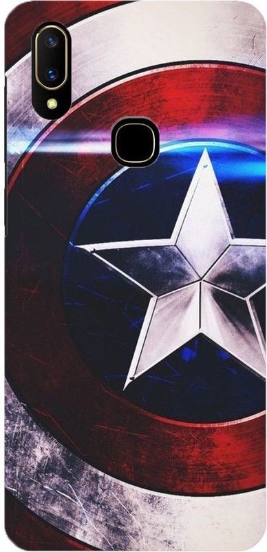 NDCOM Back Cover for Vivo V11 Avengers End Game Captain America Shield Printed  (Multicolor, Hard Case, Pack of: 1)