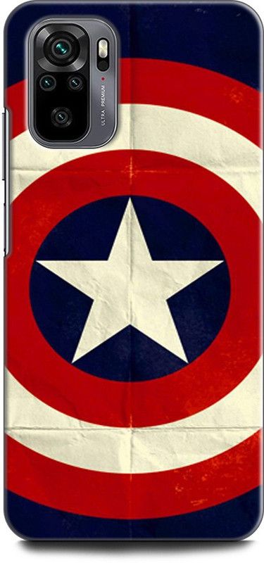 KEYCENT Back Cover for REDMI Note 10S CAPTAIN AMERICA, AVENGER, SHIELD, COMICS, MARVEL, SUPEHERO  (Multicolor, Pack of: 1)