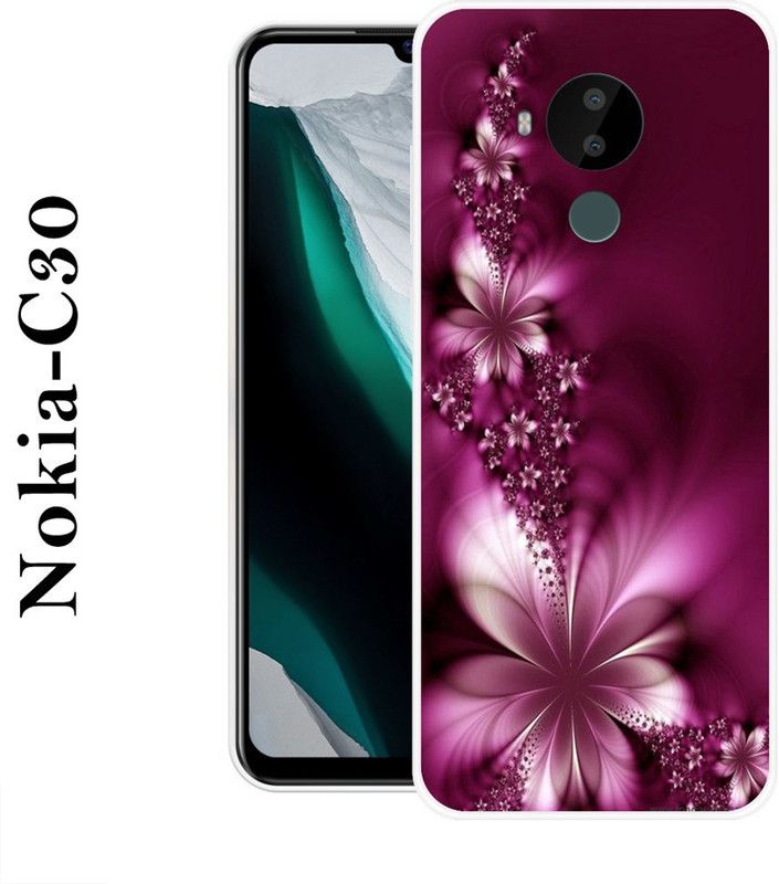 Sswastik Back Cover for Nokia C30  (Purple, Grip Case, Silicon)