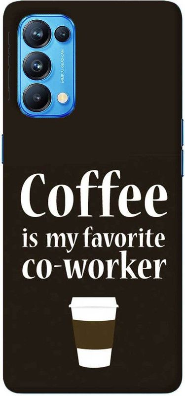 NDCOM Back Cover for OPPO Reno5 Pro Coffee Lover Printed  (Multicolor, Hard Case, Pack of: 1)