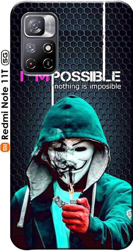 Burdak Back Cover for Redmi Note 11T 5G 2615  (Multicolor, Dot View, Silicon, Pack of: 1)