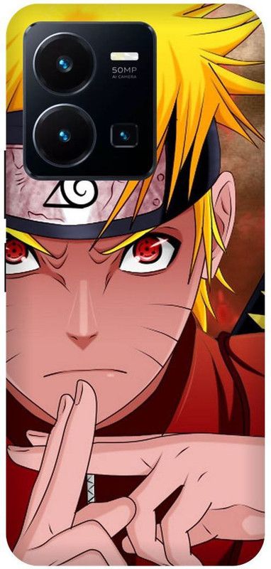 FRONK Back Cover for vivo Y22s, V2206, NARUTO, SHIPPUDEN, ANIME, NEON, UZUMAKI  (Orange, Hard Case, Pack of: 1)