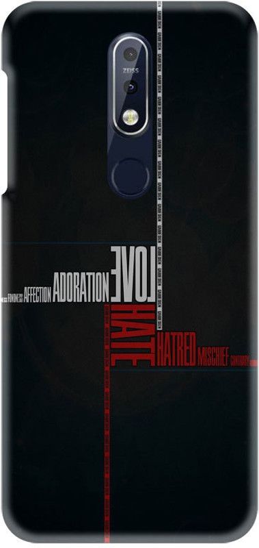 PNBEE Back Cover for Nokia 7.1,TA-1100,TA-1085,TA-1095- LOVE Print Mobile Case Cover  (Multicolor, Hard Case, Pack of: 1)