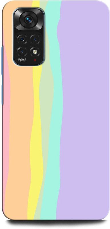 INTELLIZE Back Cover for Redmi Note 11 RAINBOW, ABSTRACT, COLORFULL, PAINTING, STRIPES  (Multicolor, Hard Case, Pack of: 1)