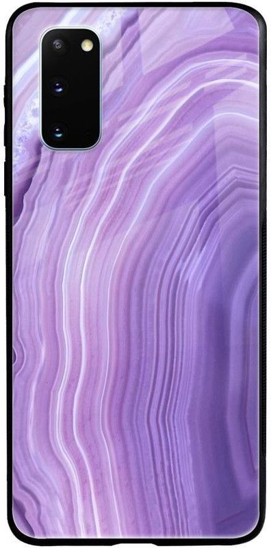 QRIOH Back Cover for Samsung Galaxy S20  (Purple, Grip Case, Silicon, Pack of: 1)