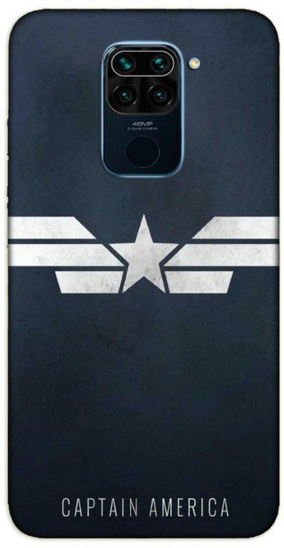 iprinto Back Cover for Mi Redmi Note 9 Captaion America Back Cover  (White, Hard Case, Pack of: 1)