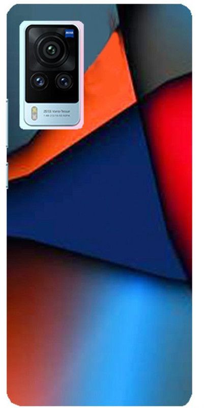 KIZIN Back Cover for Vivo X60 PRO  (Blue, Red, Hard Case)
