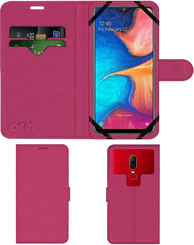 ACM Flip Cover for Samsung Galaxy A20  (Pink, Grip Case, Pack of: 1)
