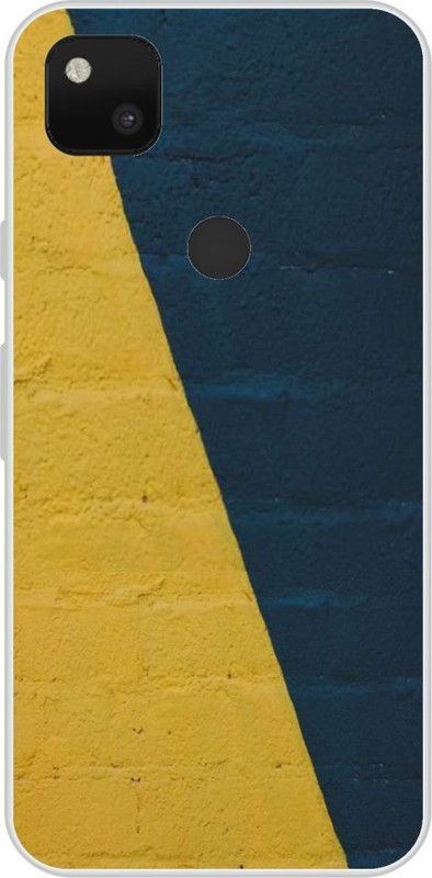 Dreamcase Back Cover for Google Pixel 4A  (Yellow, Blue, Silicon)