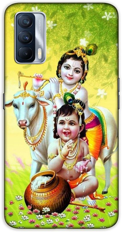 iprinto Back Cover for Realme X7 Krishna, Kanha Back Cover  (Green, Hard Case, Pack of: 1)