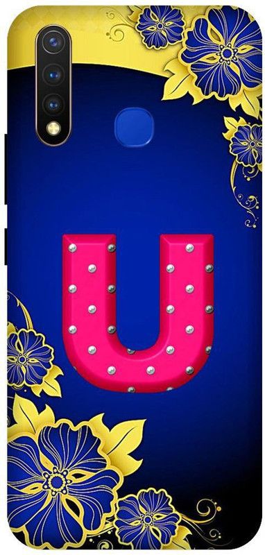 SSMORYA Back Cover for Vivo Y19 U Letter Pink Printed  (Multicolor, Shock Proof, Pack of: 1)