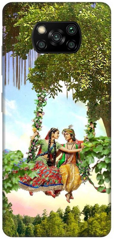 URCHIN Back Cover for Poco X3 Krishna, Radha Krishna, Lord Krishna, Krishan ji, god  (Multicolor, Shock Proof, Pack of: 1)