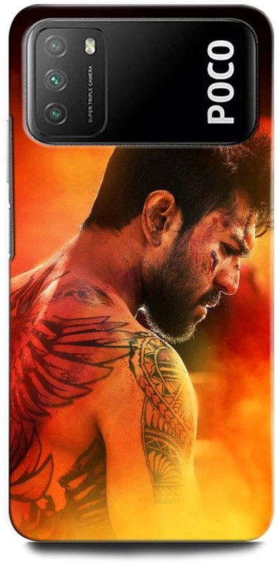 INTELLIZE Back Cover for POCO M3 MZB087AIN RAM, RAMCHARANTEJA, BETTINGRAJA, SOUTHSTAR  (Multicolor, Hard Case, Pack of: 1)