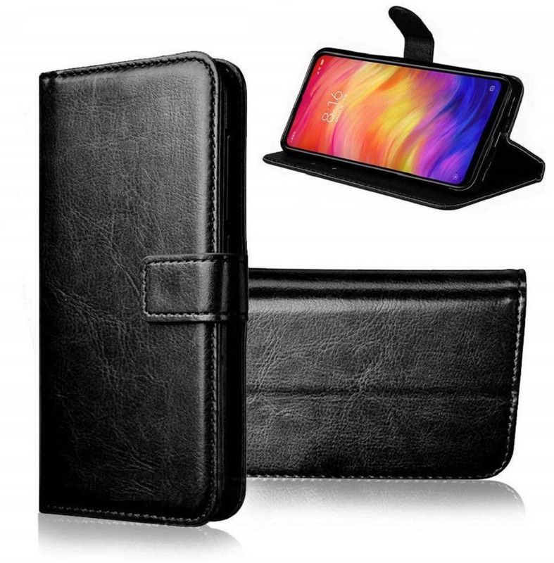 COVERBLACK Flip Cover for Realme RMX1971 / Realme 5Pro  (Black, Grip Case, Pack of: 1)