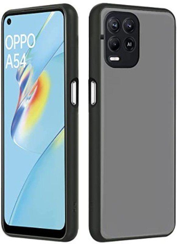 star craftune Back Cover for Oppo A 54 | Full Camera Protection | Raised Edges | Super Soft-Touch |  (Black, Dual Protection, Silicon, Pack of: 1)