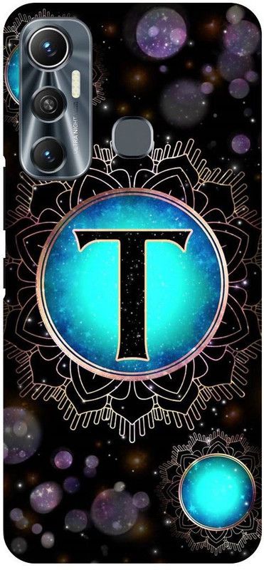 FIKORA Back Cover for Infinix Hot 11, X662, T, NAME, LETTER, ALPHABET  (Blue, Hard Case, Pack of: 1)