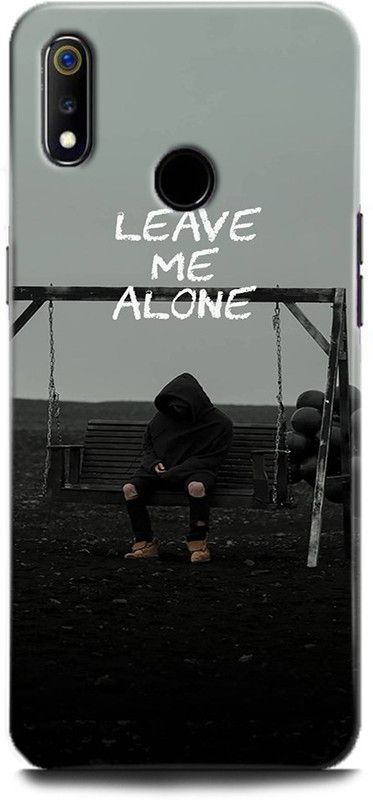 Afterglow Back Cover for Realme 3i LEAVE ME ALONE, NF  (Multicolor, Shock Proof, Pack of: 1)