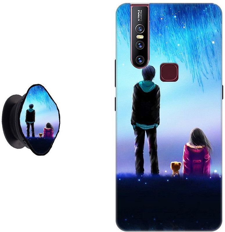 SPBR Back Cover for Vivo V15  (Multicolor, Cases with Holder)