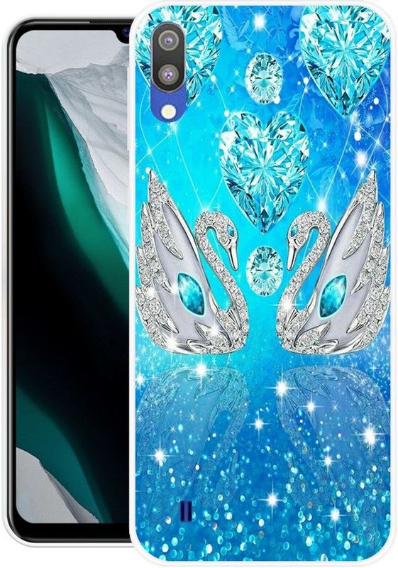 BLUEZAP Back Cover for Samsung Galaxy M01  (Blue, Silver, Grip Case, Silicon, Pack of: 1)