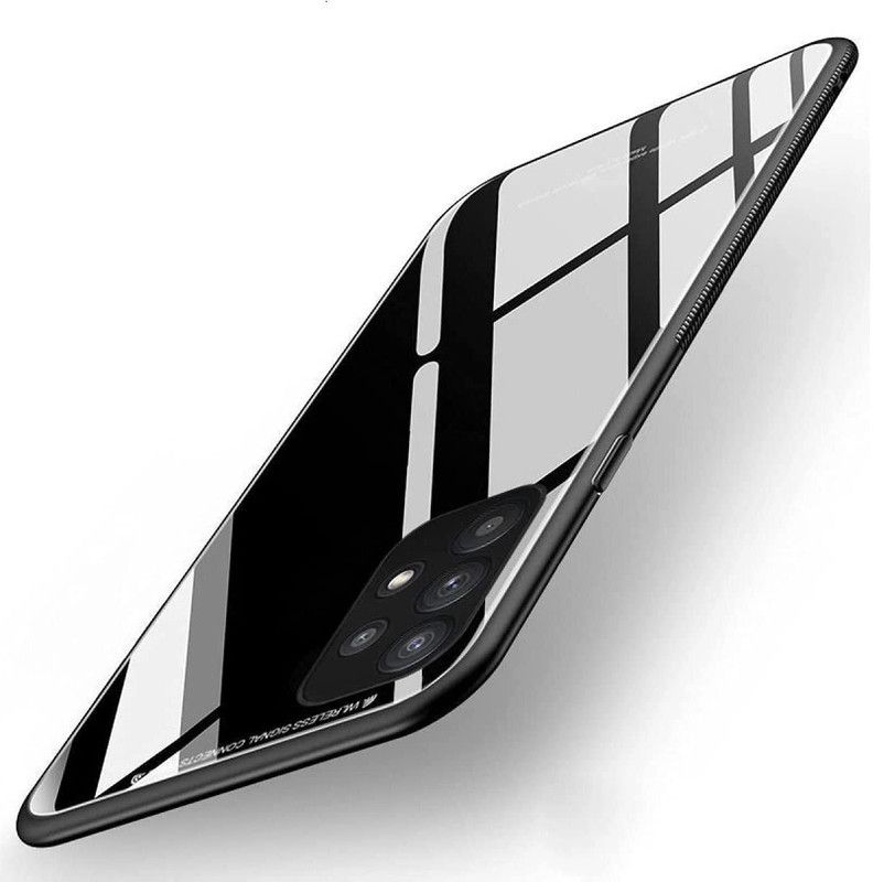 Yebhi Online Back Cover for Samsung Galaxy A72 5G |Premium Quality Glass| Stunning Look| Slim Fit  (Black, Grip Case, Pack of: 1)