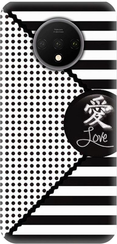 Smutty Back Cover for OnePlus 7T, HD1901, HD1903, HD1900, HD1907, HD1905 - Love Stripes Print  (Multicolor, Hard Case, Pack of: 1)