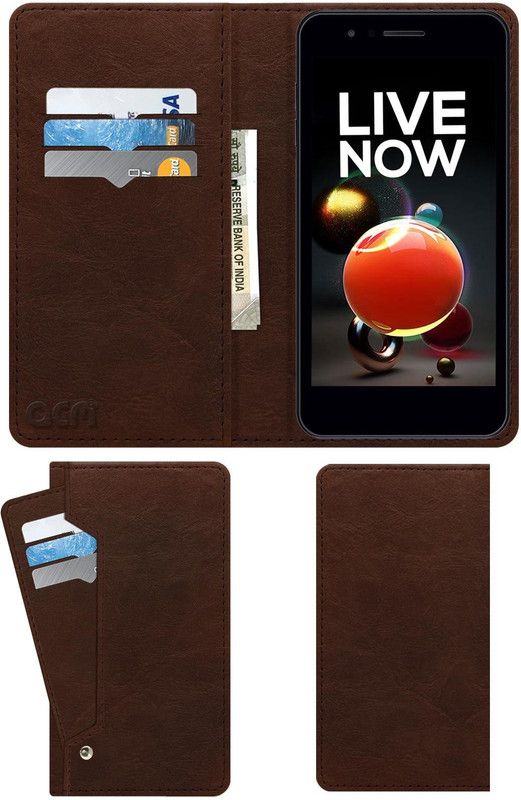 ACM Flip Cover for Lg Candy  (Brown, Cases with Holder, Pack of: 1)