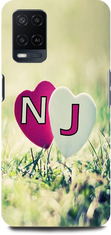 JUGGA Back Cover for OPPO A54, CPH2239, N LOVES J NAME,N NAME, J LETTER, ALPHABET,N LOVE J NAME  (Green, Hard Case, Pack of: 1)