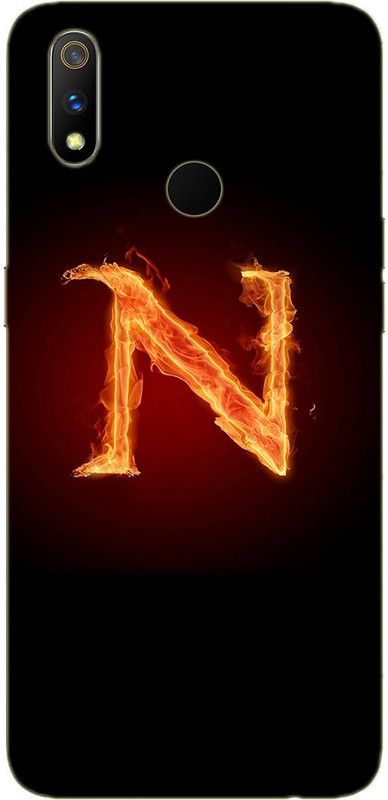 METOO Back Cover for Oppo Realme 3i, Alphabet Design Printed Back Cover Print : 7  (Multicolor, Dual Protection, Silicon, Pack of: 1)