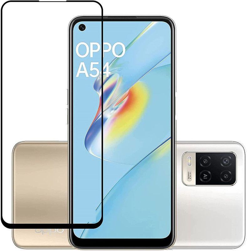 ELEF Edge To Edge Tempered Glass for Oppo A54 5G 11D Gorilla Tempered Glass Full Screen Covrage with 9H Hardness  (Pack of 1)