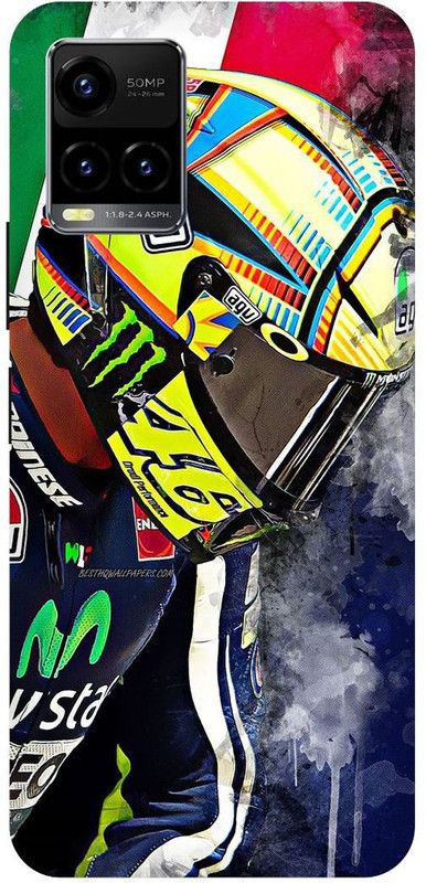 PICHKU Back Cover for VIVO Y21T-V2135-ROYAL,ENFIELD,BULLET,KTM,BIKE,LOVER,RACER,RIDER,BOYS,ATTITUDE,RACE  (Yellow, Hard Case, Pack of: 1)