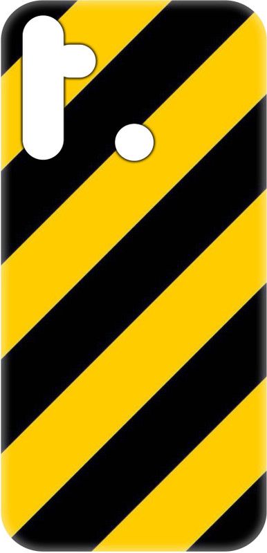 #Uncultured Back Cover for Realme 5, Realme 5i, Realme Narzo 10, Realme 5s - Black Yellow Stripes Print  (Multicolor, Hard Case, Pack of: 1)