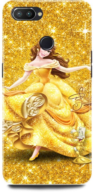 JUGGA Back Cover for Realme 2 Pro, GIRL, CUTE, GIRL, LOVELY, GIRL, ANIME, GOLDEN, LOVE  (Yellow, Hard Case, Pack of: 1)