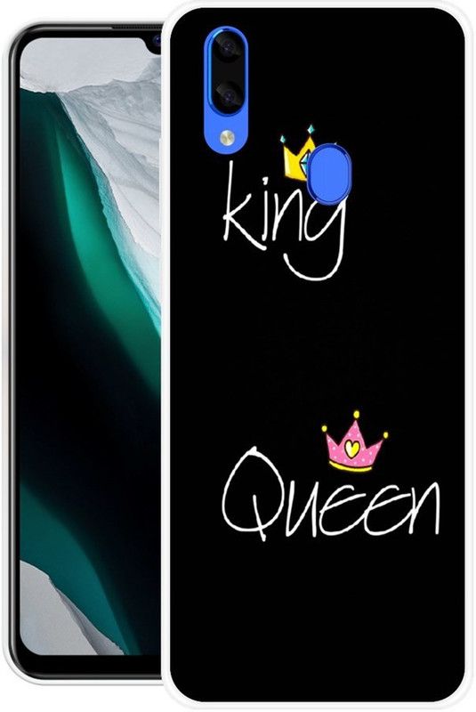 MOZZY Back Cover for Lava Z93  (Black, White, Silicon)
