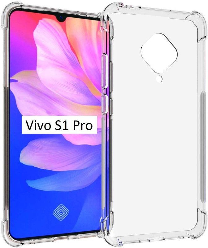 SmartPoint Bumper Case for vivo S1 Pro  (Transparent, Shock Proof, Silicon, Pack of: 1)