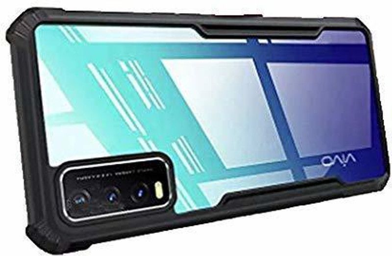 RICHCHIKS Back Cover for VIVO Y20 Four Corner Hybrid Soft PC Anti Clear Gel TPU Bumper Rugged Case  (Transparent, Flexible, Pack of: 1)