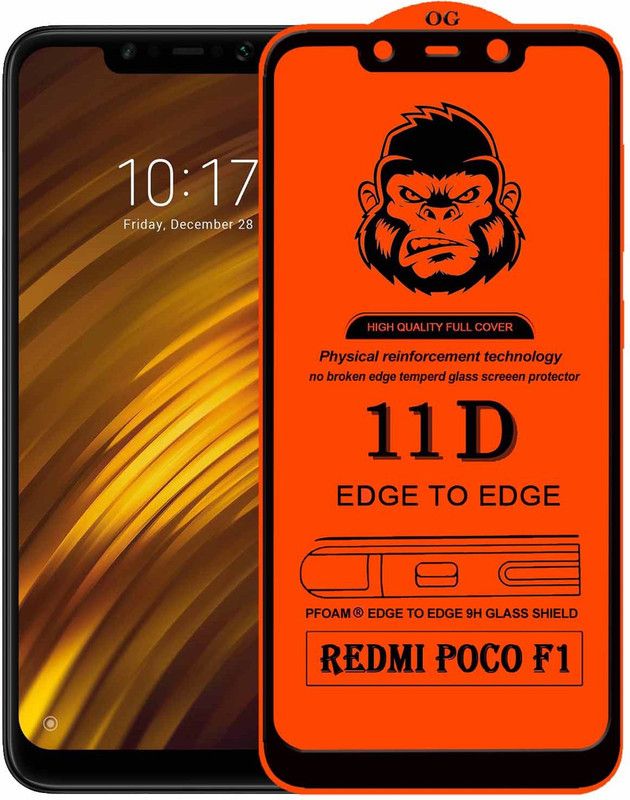 VILLA Edge To Edge Tempered Glass for POCO F1  (Pack of 1)