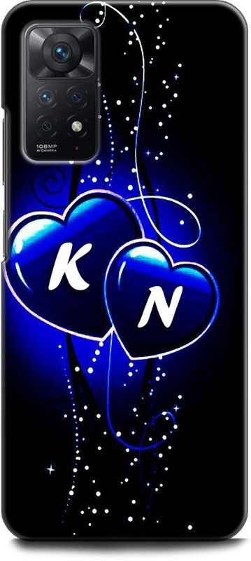 WallCraft Back Cover for REDMI Note 11 Pro Plus 5G K N, K LOVES N, NAME, ALPHABET, KN LOVE, HART, BLUE  (Multicolor, Dual Protection, Pack of: 1)