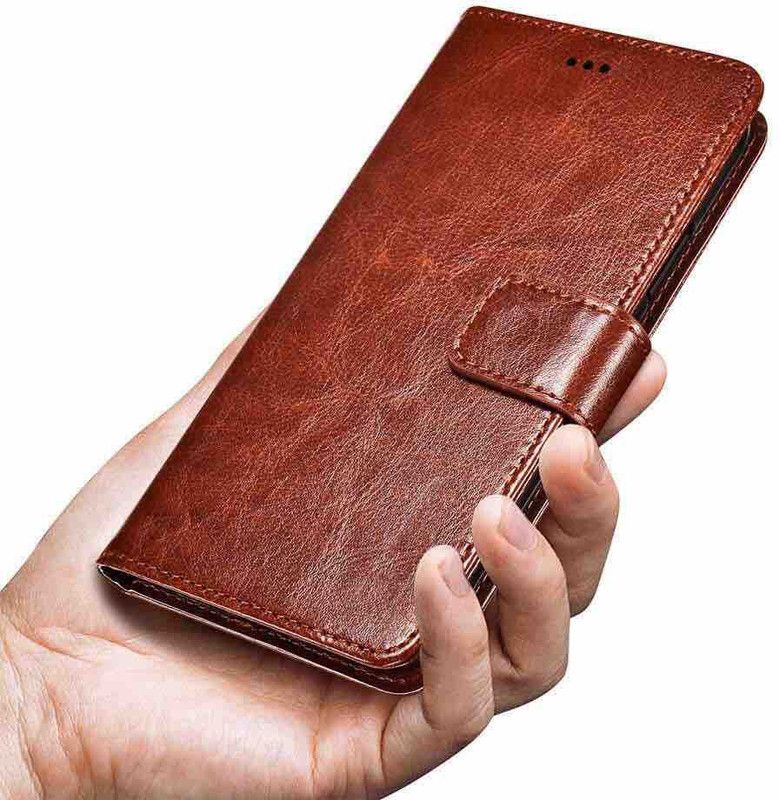 DealClues Flip Cover for Mi Redmi Note 7, Mi Redmi Note 7 Pro, Mi Redmi Note 7S  (Brown, Shock Proof, Pack of: 1)