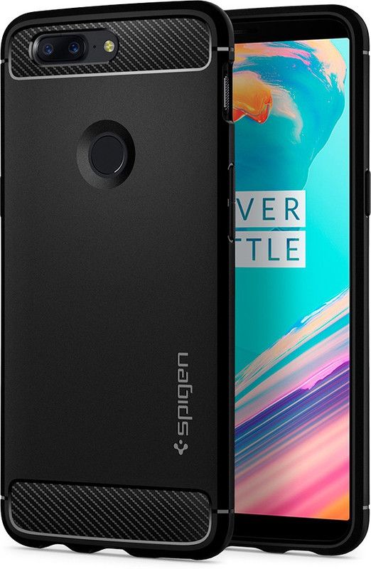 Spigen Rugged Armor Back Cover for OnePlus 5T  (Black, Rugged Armor, Pack of: 1)