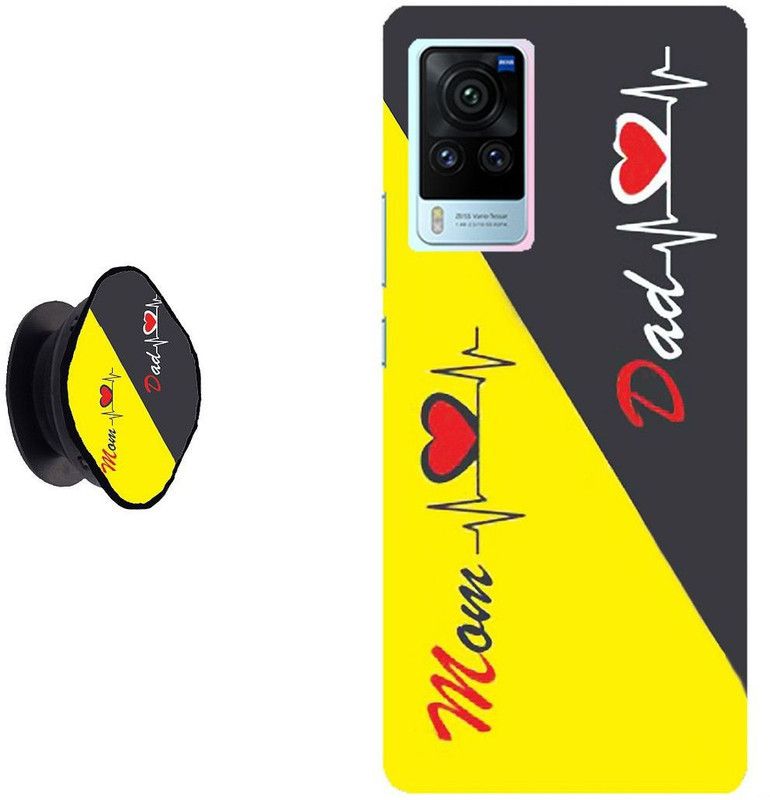 KIZIN Back Cover for vivo X60 Pro  (Black, Yellow, Cases with Holder)