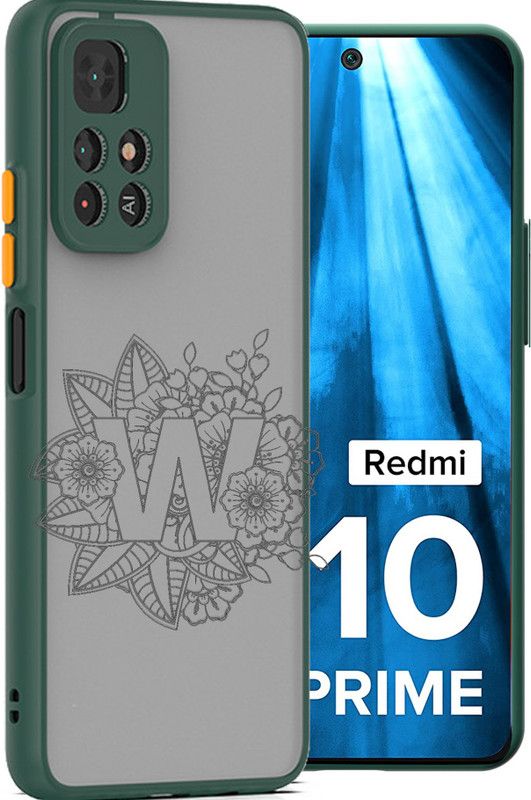 ASMANTIC Back Cover for Mi Redmi 10 Prime, Mi Redmi 10 Prime W Letter Case  (Green, Matte Finish, Pack of: 1)
