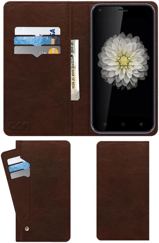 ACM Flip Cover for Hitech Air A10  (Brown, Cases with Holder, Pack of: 1)