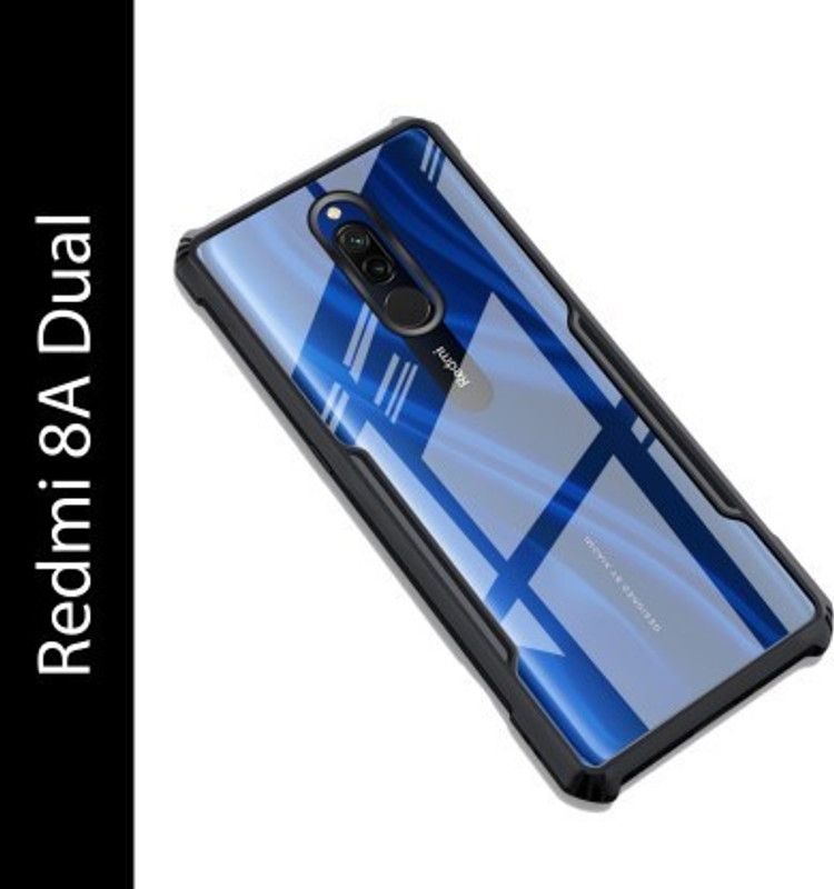 Binzokase Back Cover for Mi Redmi 8A Dual  (Black, Dual Protection, Pack of: 1)