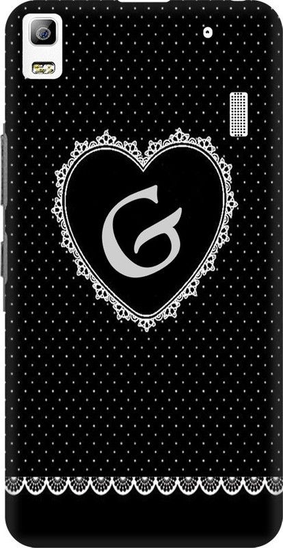 Coberta Case Back Cover for Lenovo K3 Note Back Cover Black Heart Pattern Alphabet Letter G Design Back Case For Lenovo K3 Note By Coberta  (Multicolor, Pack of: 1)