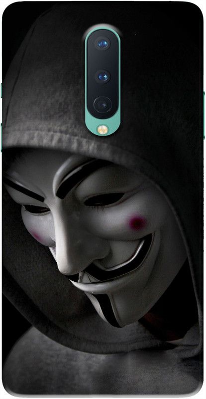 PictoWorld Back Cover for OnePlus 8  (Black, White, Grip Case, Silicon, Pack of: 1)