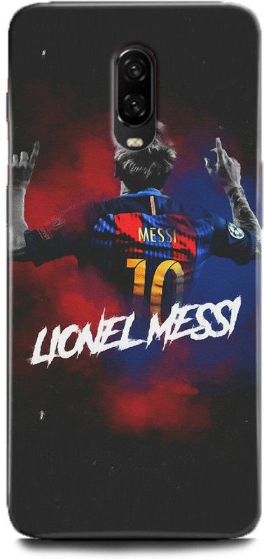 INDICRAFT Back Cover for One Plus 6T, messi, Printed  (Multicolor, Shock Proof, Pack of: 1)