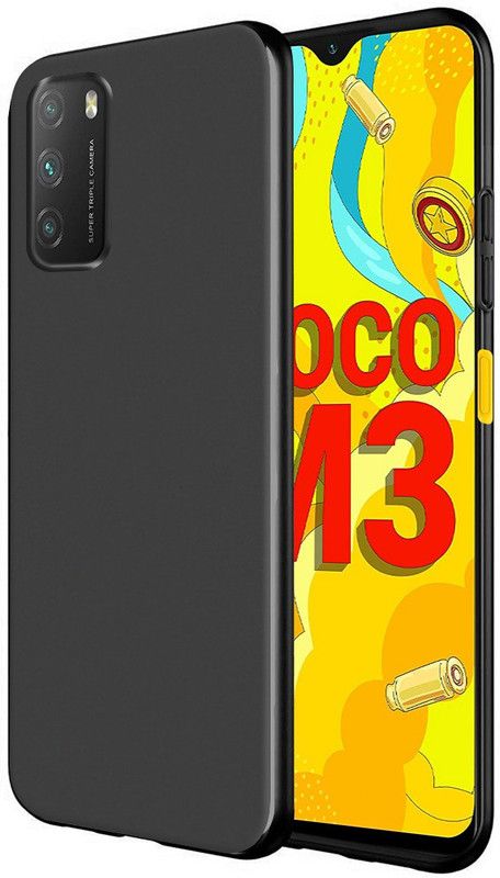 Flipkart SmartBuy Back Cover for Mi Poco M3 Pro 5G, Redmi Note 10T 5G Pudding TPU Case  (Black, Flexible, Silicon, Pack of: 1)