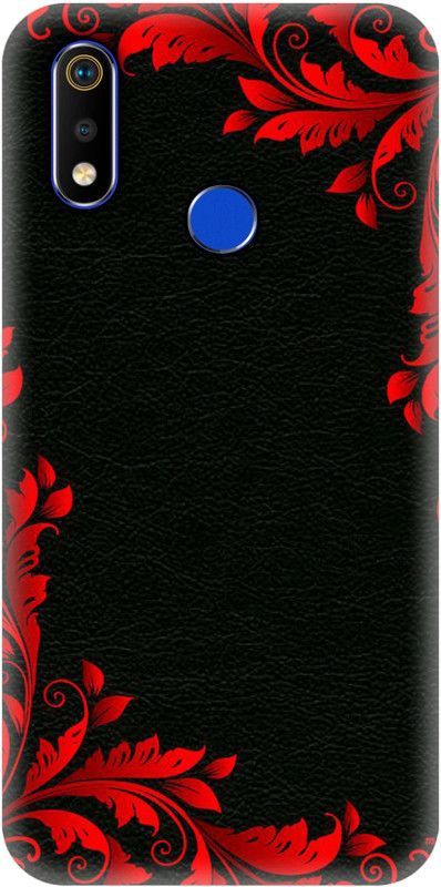 Smutty Back Cover for Realme 3i, RMX1827 - Red Floral Print  (Multicolor, Hard Case, Pack of: 1)